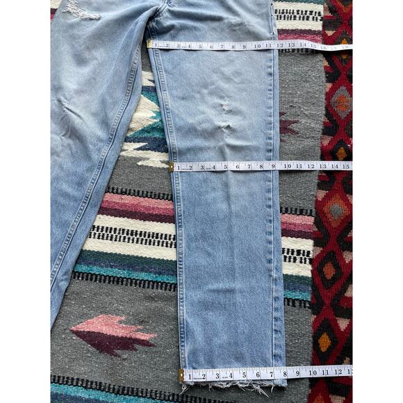 90s Distressed Sonoma High Rise Straight Fit Jeans Size 32 - Picture 4 of 8